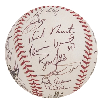 2002 San Francisco Giants Team Signed World Series Baseball (Bonds LOA & JSA)